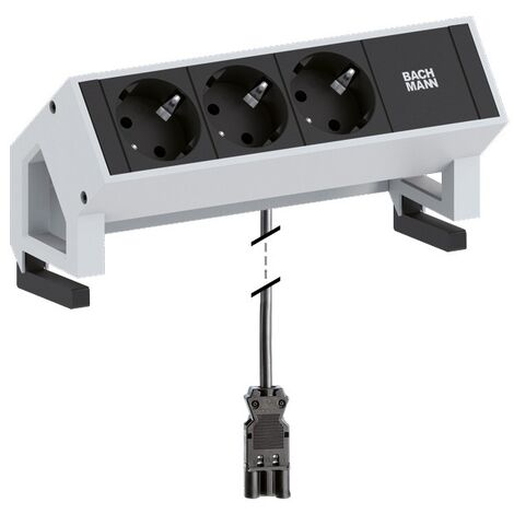 Bachmann DESK 2 multiprise inox pour bureau