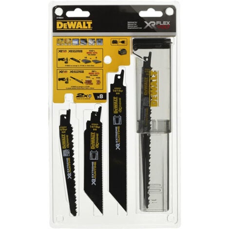 DEWALT XR EXTREME RUNTIME SCIE SABRE FEUILLES LOT DE 8 PIÈCES, DT99551 QZ