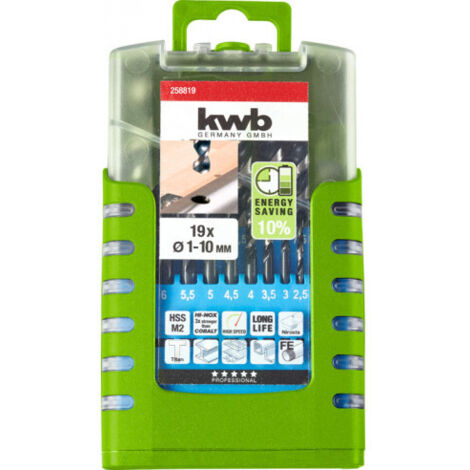 KWB BATTERIE DE RECHANGE TOP MÉTAL PERÇAGE HI DE NOX (BRÈVE SPIRALE NUT POUR PLUS DE STABILITÉ, POINTE CONIQUE SPÉCIAL, POUR ACI (1/4)