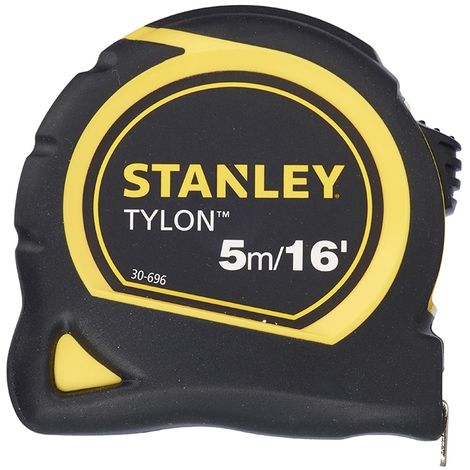 Stanley – Mètre déroulant 5m – Largeur 1,9cm – Verrouillage et crochet – Pour mesures précises – 30696 (1/5)