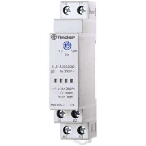 RELAIS CRÉPUSCULAIRE MODULAIRE 1 - 100 LX ALIMENTATION 230 V/50 - 60 HZ 1 NO (T) FINDER 11.31.8.230.0000 (1/6)
