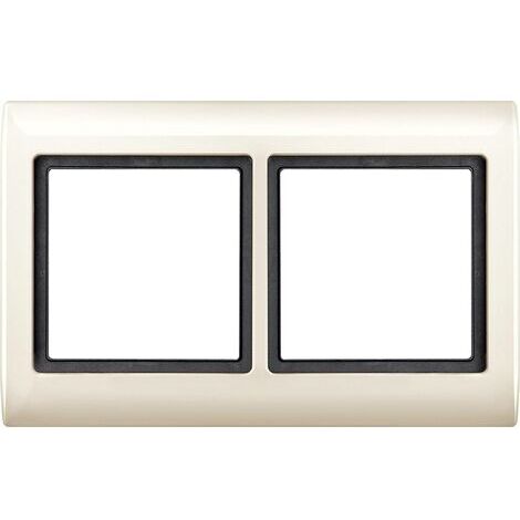 MERTEN 400244 PLAQUE DE FINITION AQUADESIGN, 2 POSTES, SABLE (1/3)