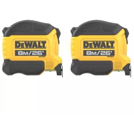 DEWALT DWHT38127 LOT DE 2 RUBANS À MESURER 8 M