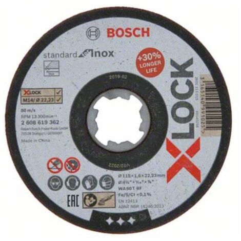 BOSCH ACCESSORIES X-LOCK 2608619362 DISQUE À TRONÇONNER 115 MM 1 PC(S)