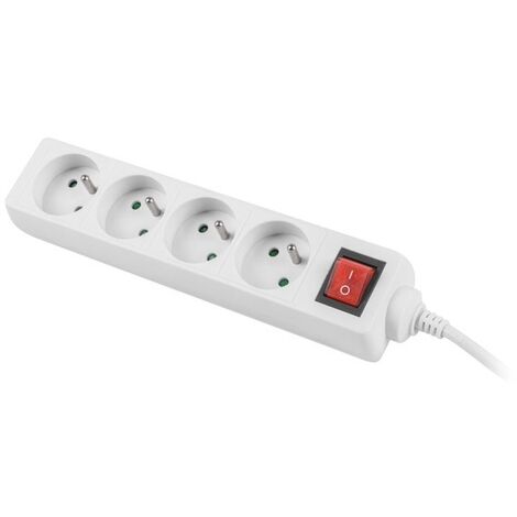 LANBERG PS1-04E-0150-W MULTIPRISE 1,5 M 4 SORTIE(S) CA INTÉRIEUR BLANC (1/5)