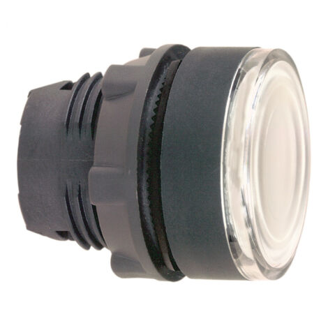 tête bouton poussoir - lumineux - affleurant - blanc - schneider zb5aw313 (1/4)