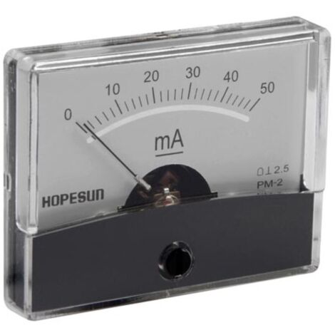 AMPÈREMÈTRE ANALOGIQUE DE TABLEAU 50MA CC 60 X 47MM VELLEMAN AIM6050