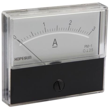 AMPEREMETRE ANALOGIQUE DE TABLEAU 3A CC 70 X 60MM VELLEMAN AIM703000 (1/4)