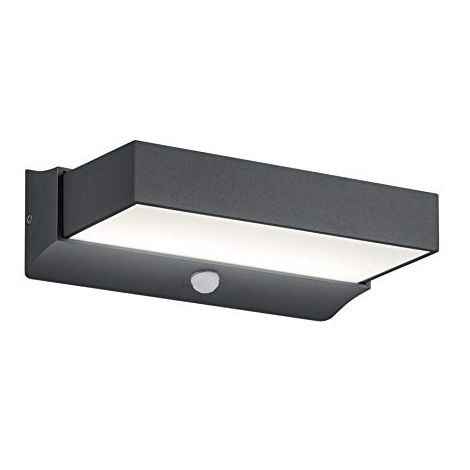 Applique extérieure avec détecteur de mouvement – Aluminium anthracite – 11W 1400 lumens – IP54 – Lumière chaude 3000K – Installation facile – Trio