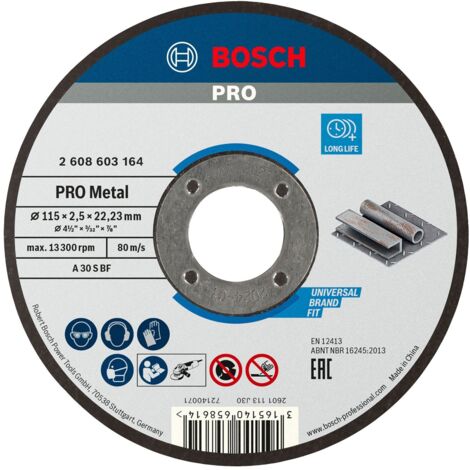 Standard Metal A 30 S BF 115 2223 25 Disque à tronçonner droit BOSCH 2608603164
