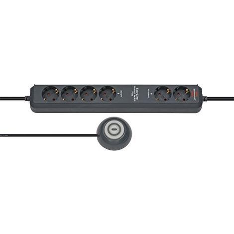 BRENNENSTUHL ECO-LINE COMFORT SWITCH PLUS CSP 24 - NOIR, MULTIPRISE 6-FACH NOIR 1,5M H05VV-F3G1,5 STECKDOSEN: 2 PERMANENT, 4 SCH (1/8)