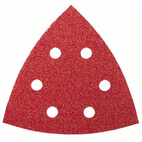Feuille abrasive Delta avec bande auto-agrippante, perforé Bosch Accessories 2609256A51 Grain 120 Cote d'encoignure 93 mm 5 pc(s) C96087 (1/4)