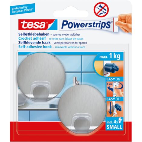 TESA 570440000000 MINI CROCHETS, MÉTAL, SET DE 2 PIÈCES (1/2)