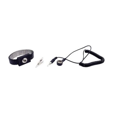 BRACELET ANTISTATIQUE (ESD) NOIR QUADRIOS 1903EC038 PRESSION MÂLE 10 MM 1 PC(S) (1/6)
