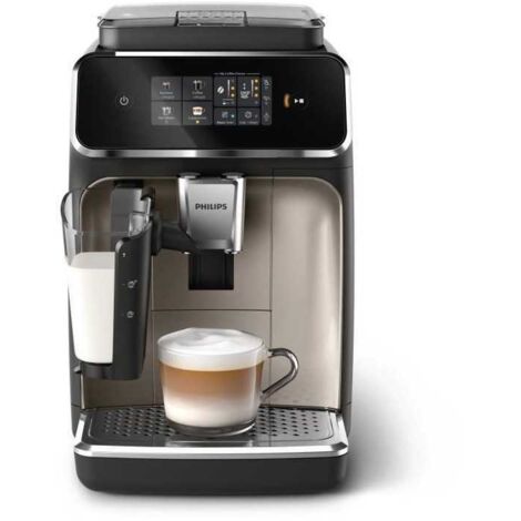 Philips – Cafetière expresso broyeur 230W – 15 bars – Mousseur à lait classique – Prépare plusieurs boissons – Noir - EP2336