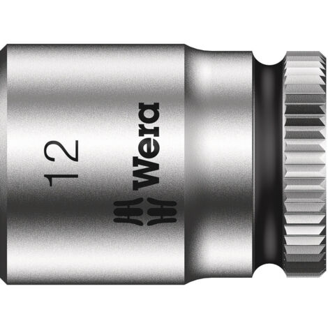 DOUILLE 6 PANS EXTÉRIEURS 12 MM LONGUEUR: 23 MM WERA 05003511001 ENTRAÎNEMENT: 6.3 MM (1/4'') 1 PC(S) (1/4)