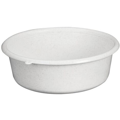 ALUMINIUM ET PLASTIQUE CUVETTE RONDE D36X12CM 6.5L GRIS MOUCHETÉ RIVCRD36