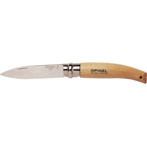 Couteau de jardin pliant 8,5 cm – Lame en acier inoxydable – Manche en hêtre verni pour confort et sécurité – Design léger et compact – Opinel - O-VRP08 (1/7)