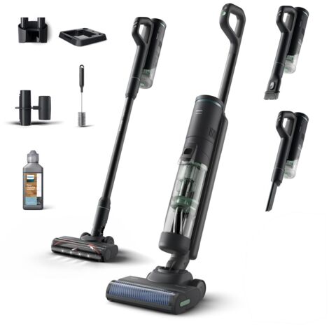 Philips série 7000 XW7263/11 aspirateur balai/balai électrique 2 en 1 batterie sec et humide sans sac 0,45 L noir (1/5)