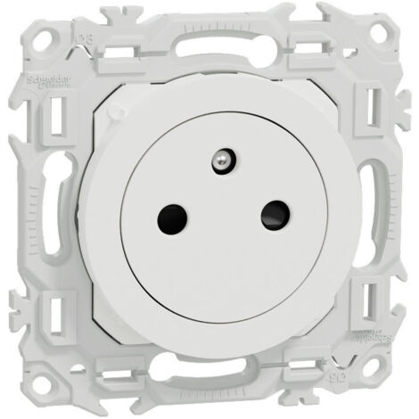 Prise 2P+T blanche affleurante Odace (S920052)
