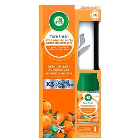 Diffuseur Air Wick Freshmatic + 1 recharge plaisir d'agrume et zeste de mandarine
