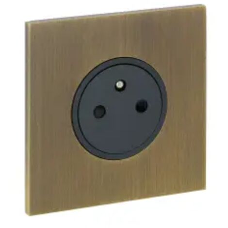 Art d'Arnould univers Epure prise de courant 2P+T 16A 250V bronze (67331) (1/3)