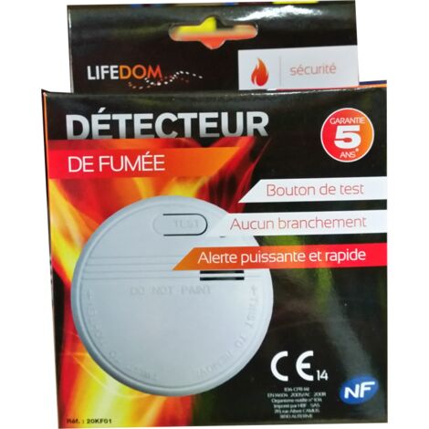 LIFEDOM DÉTECTEUR DE FUMÉE NORME EUROPÉENNE EN-14604 616068 (1/2)