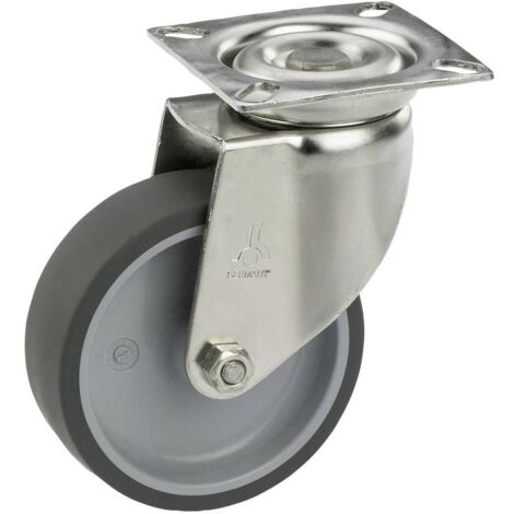 DÖRNER + HELMER 770160 ROULETTE PIVOTANTE AVEC TPE TREAD 50 X 18 MM/PANEL, 55 X 55 MM SANS FREINS (1/2)