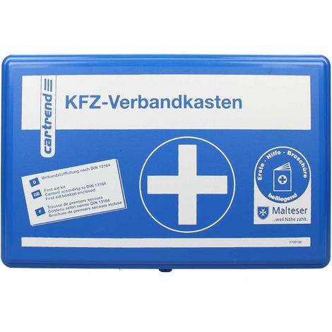 Trousse de premiers secours pour voiture, norme allemande DIN13164