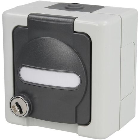SOCKET, 1 DOUBLE, AP FR, VERROUILLABLE, KOPP ELECTRIC BLUE (1/6)