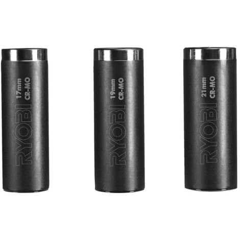RYOBI Lot de 3 Douilles impact 1/2 carré - 5132004520 (1/3)