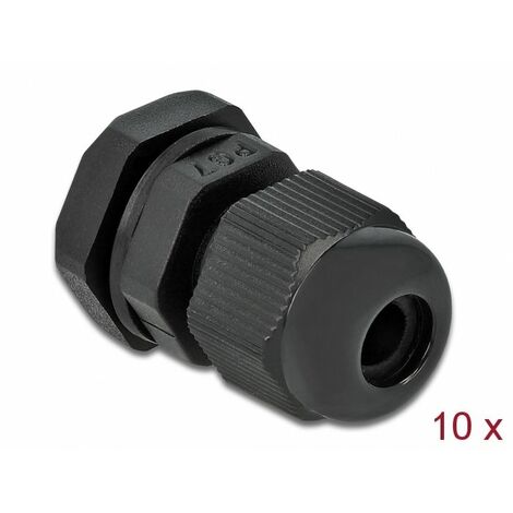 DeLOCK Delock 60192 - Noir - Plastique - 10 pièce(s) - PG7 - 6,5 mm - IP68 (1/5)