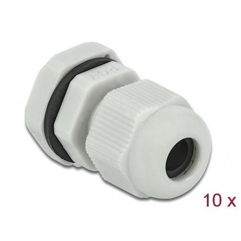 DELOCK 60193 PRESSE-ÉTOUPE GRIS PLASTIQUE 10 PIÈCE(S) (1/5)