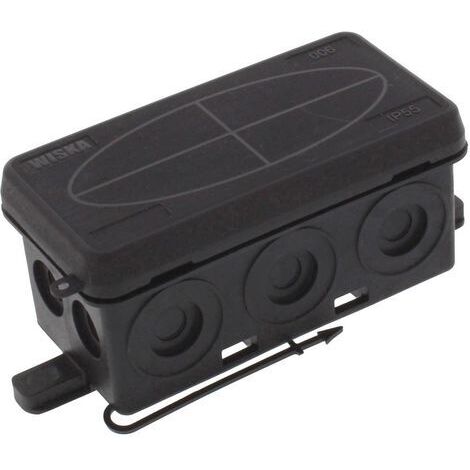 Wiska 10109579 Boîte de dérivation (L x l x H) 86 x 44 x 41 mm noir (RAL 9005) IP55 1 pc(s) C046641 (1/3)
