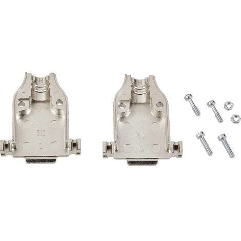 Capot SUB-D 25 pôles TE Connectivity 5745173-4 métal 180 ° argent 1 pc(s) (1/2)