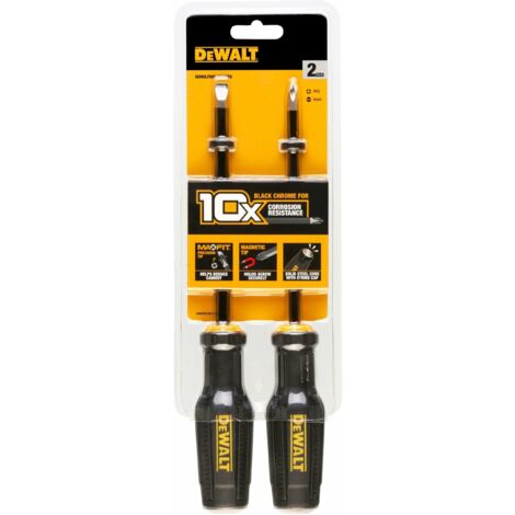 Dewalt – Jeu de tournevis de démolition 2 pièces DWHT651000 – Longueur 125 mm – Acier S2 et chrome noir – Résistance à la corrosion 10x (1/5)