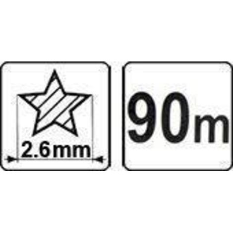 CORDE DE TONDEUSE SUR BOBINE 2,6MM X 90M YATO 89458 (1/3)