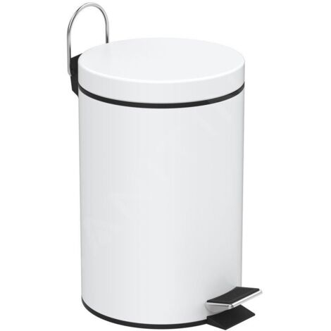 Aqualine Simple Line - Poubelle 3l, blanc 28103 (1/5)