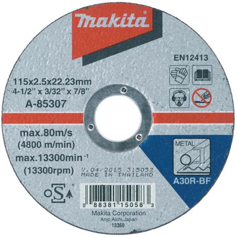LAME CIRCULAIRE POUR MÉTAL 115X22,2 MM MAKITA A-85307 (1/3)