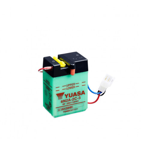 Batterie moto YUASA 6N2A-2C-3 6V 2.1AH (1/2)
