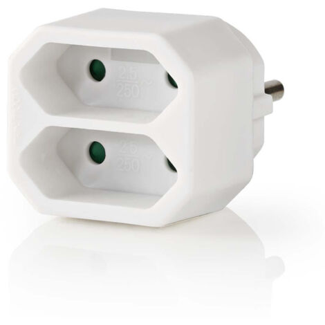 Nedis Modèle de prise multiple blanc compact moderne (1/5)