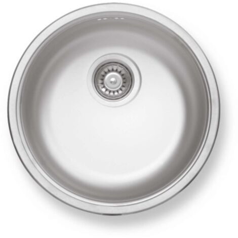 NOVASERVIS ÉVIERS - ÉVIER ROND, DIAMÃTRE 430 MM, AVEC TROP-PLEIN, INOX DR43 (1/2)