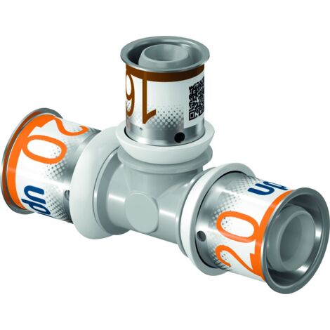 UPONOR RACCORD EN T RÉDUIT 20 X 16 X 20 S-PRESS PLUS PPSU 1039950 EN PLASTIQUE (1/4)