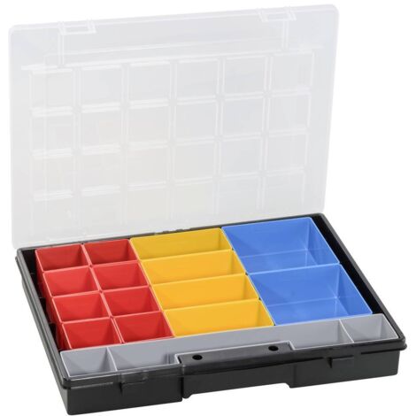 Caisse à petits compartiments 370 x 295 x 55 mm – Polypropylène haute qualité – 12 compartiments pour rangement outils – Allit (1/4)