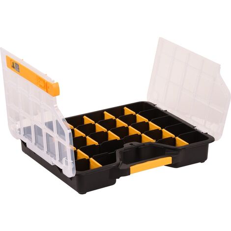 Boîte de rangement en plastique Viso, 5 compartiments fixes - Ranges  outils, casiers à vis