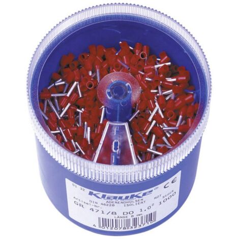 STREUDOSE ADERENDHLSE 1,0QMM, ROT KLAUKE GR471/8DO (1/2)