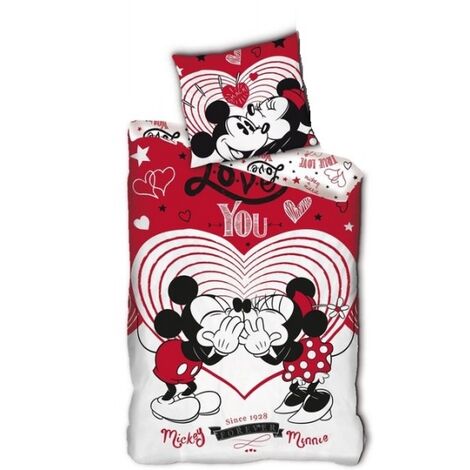 AYMAX MINNIE DISNEY - PARURE DE LIT - HOUSSE DE COUETTE 1 PLACE