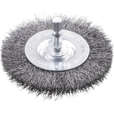 KWB BROSSE CIRCULAIRE EN FILS D'ACIER ONDULÉS, 6074-10 (1/4)