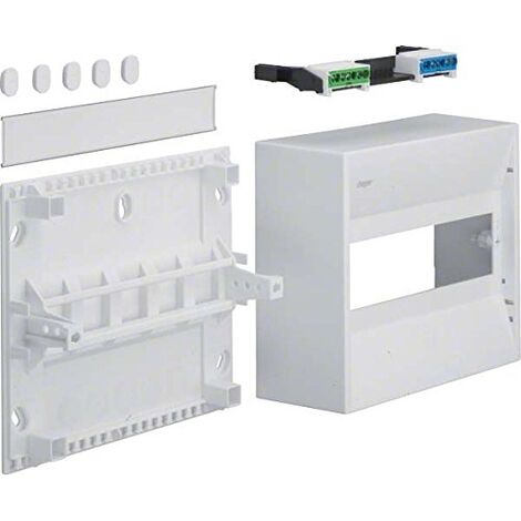 Hager – Coffret électrique nu 10 modules GD110N – Montage apparent – Indice de protection IP30 – 63A pour installations intérieures