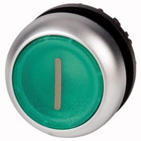 Bouton-poussoir lumineux plat vert I à rappel EATON M22-DL-G-X1 (1/5)
